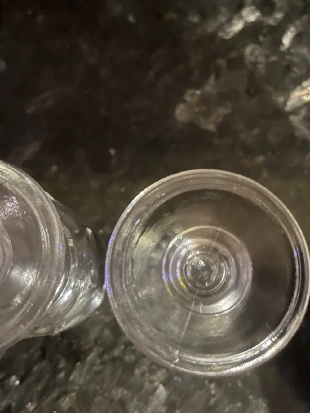 Mid-Century vintage King's Crown pattern cordial/shot glasses